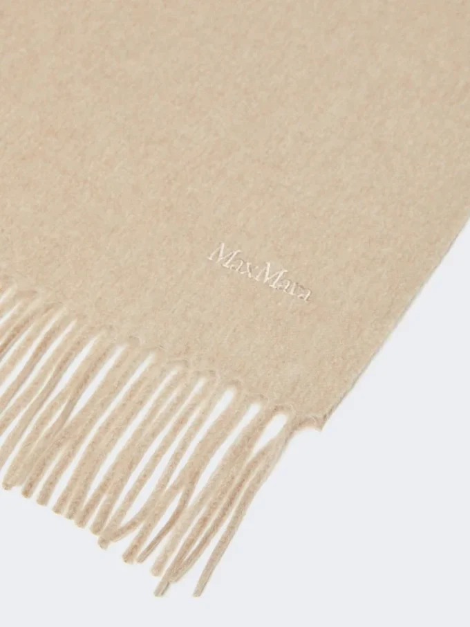 Cashmere logo stole, beige
