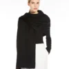 Cashmere logo stole, black