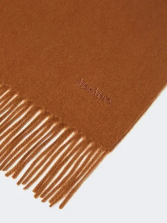 Cashmere logo stole, tobacco