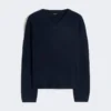 Cashmere v-neck sweater, navy Cashmere v-neck sweater, navy