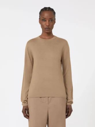 Cashmere yarn sweater, hazelnut brown