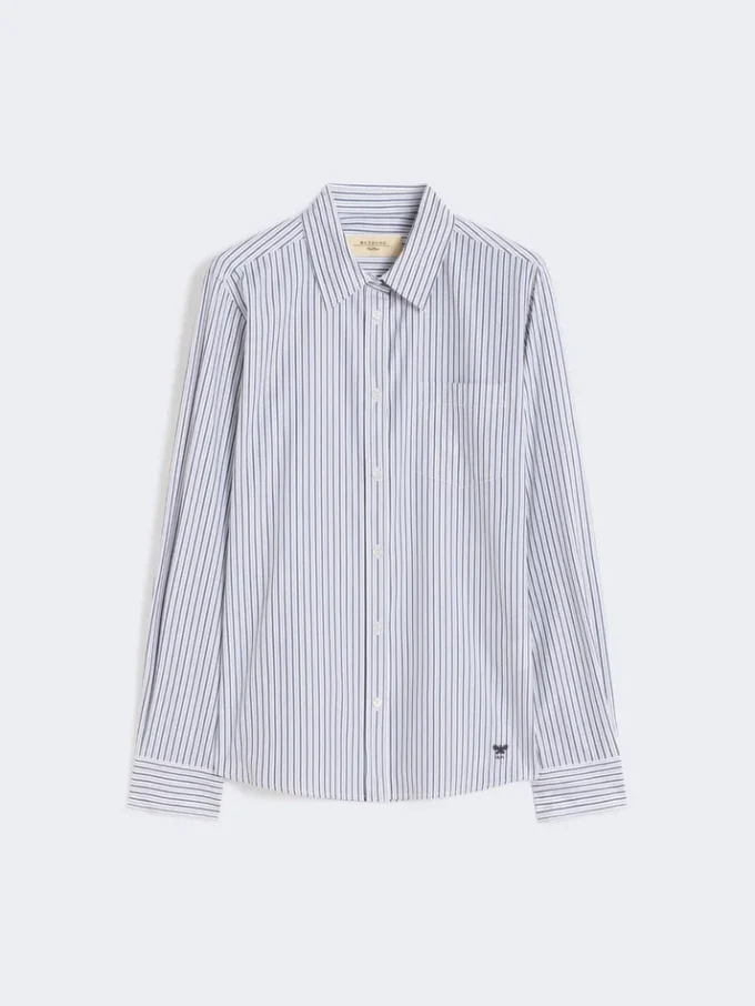 Classic cotton shirt, navy