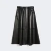 Coated fabric skirt, black Coated fabric skirt, black