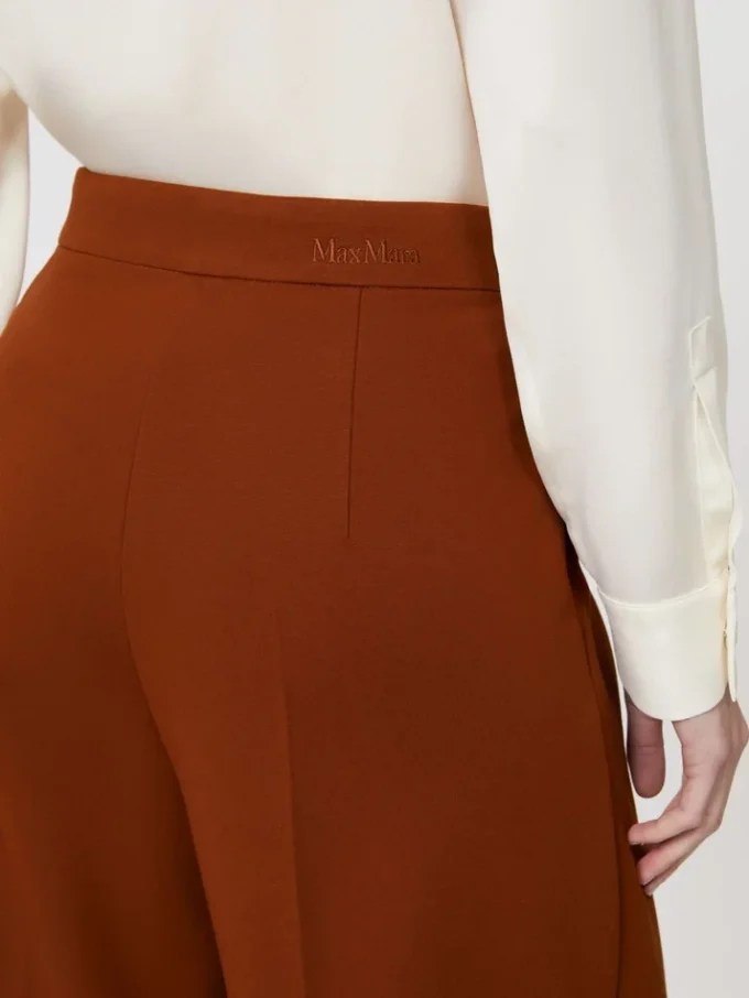 Compact jersey trousers, terra cotta