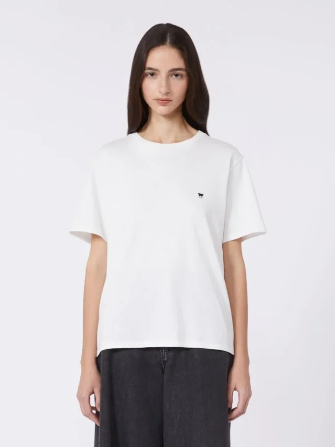 Cotton basic t-shirt, optical white