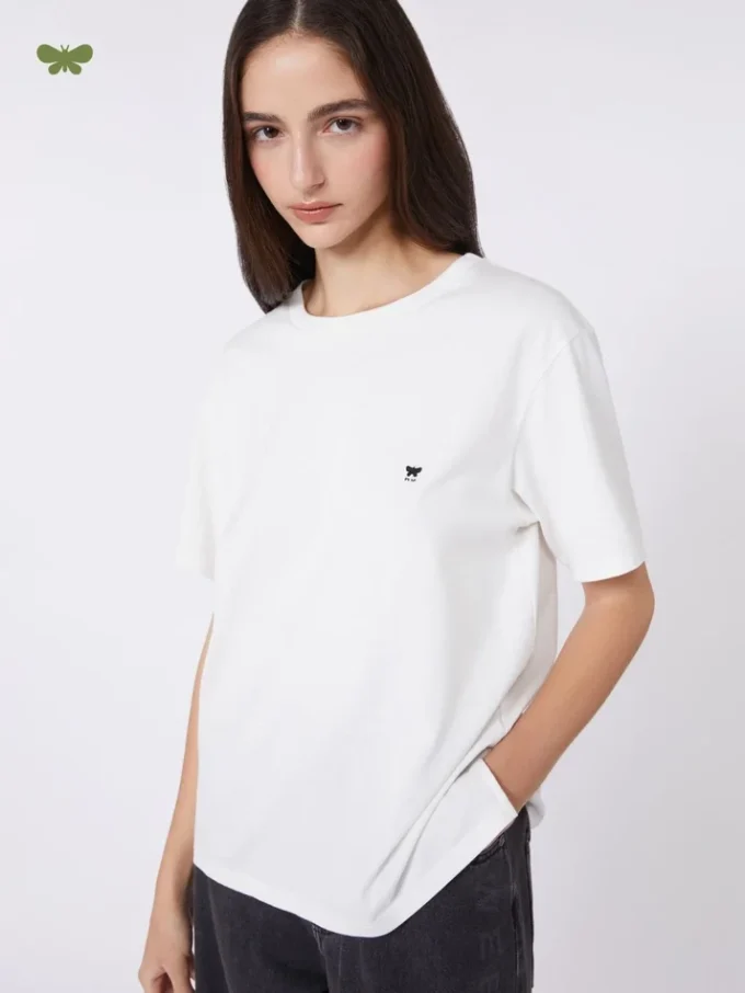Cotton basic t-shirt, optical white
