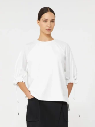 Cotton-blend jersey t-shirt, optical white