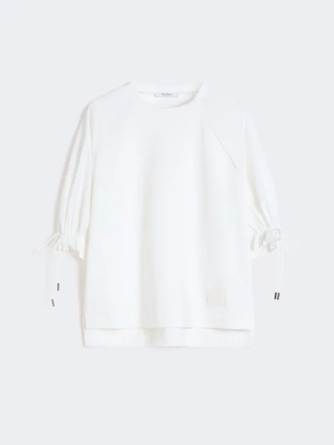 Cotton-blend jersey t-shirt, optical white