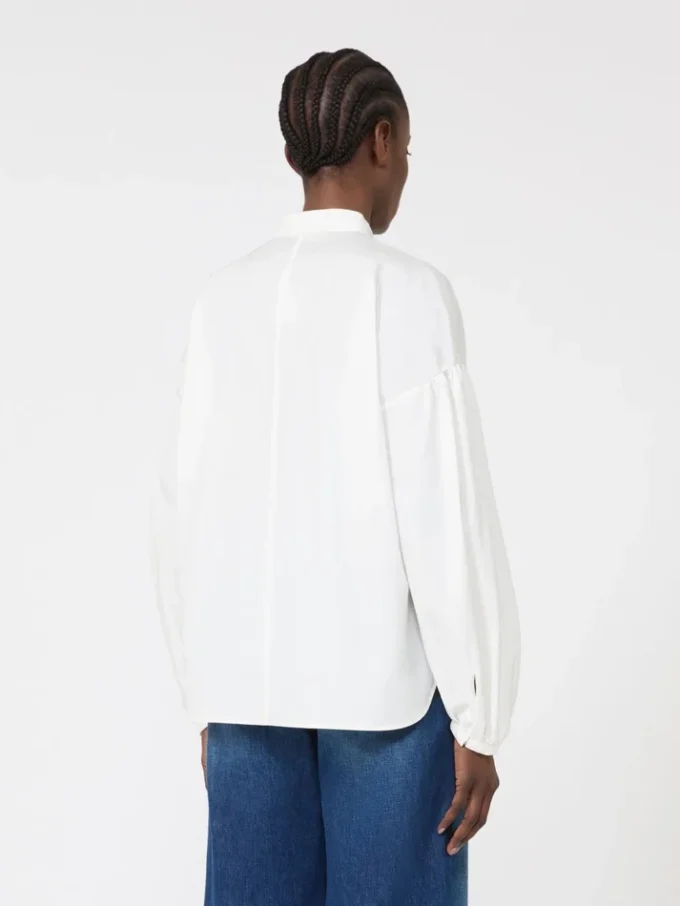 Cotton blouse, ivory