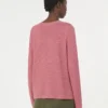 Cotton boxy sweater, antique rose