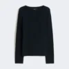Cotton boxy sweater, navy