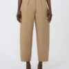 Cotton bull denim cargo trousers, sand