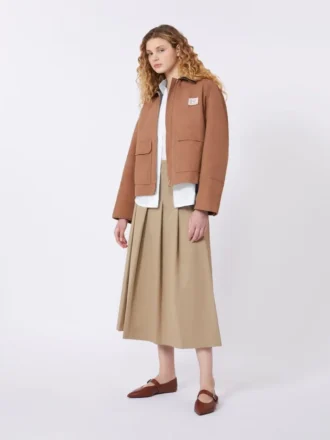 Cotton canvas jacket, tobacco