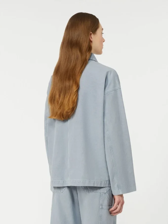 Cotton canvas workwear jacket, light blue