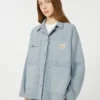 Cotton canvas workwear jacket, light blue