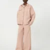 Cotton canvas workwear jacket, pink