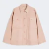 Cotton canvas workwear jacket, pink