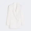Cotton crepe canvas blazer, optical white Cotton crepe canvas blazer, optical white