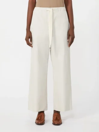 Cotton drawstring trousers, ice