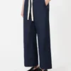 Cotton drawstring trousers, midnightblue