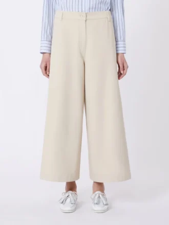 Cotton drill trousers, sand