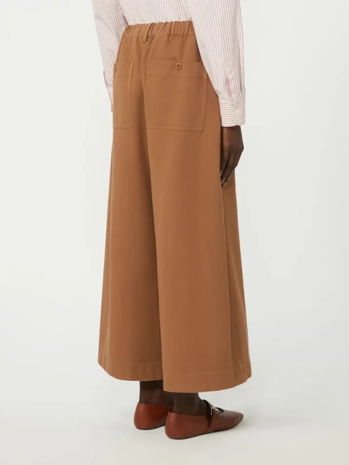 Cotton drill trousers, tobacco