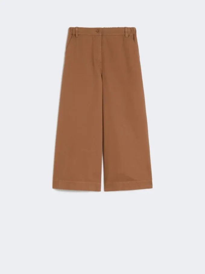 Cotton drill trousers, tobacco