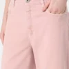 Cotton drill wide-leg trousers, pink