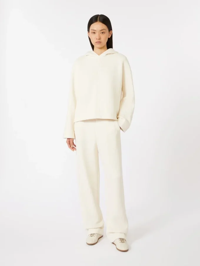 Cotton jersey sweatshirt, ivory Cotton jersey sweatshirt, ivory