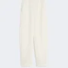 Cotton fleece trousers, ivory Cotton fleece trousers, ivory