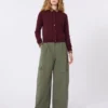 Cotton gabardine trousers, dark green Cotton gabardine trousers, dark green