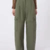 Cotton gabardine trousers, dark green Cotton gabardine trousers, dark green