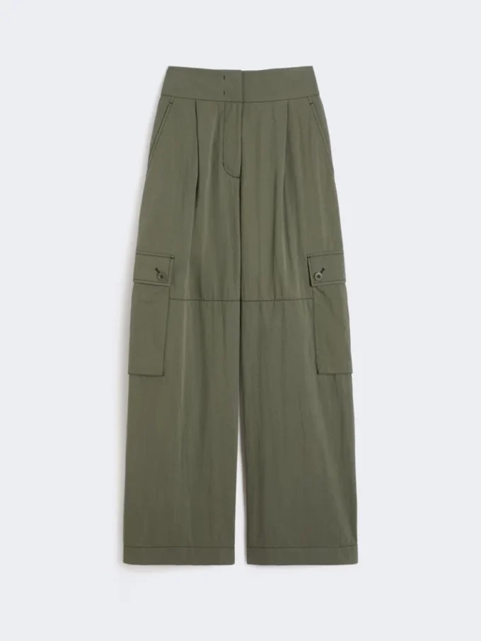 Cotton gabardine trousers, dark green Cotton gabardine trousers, dark green