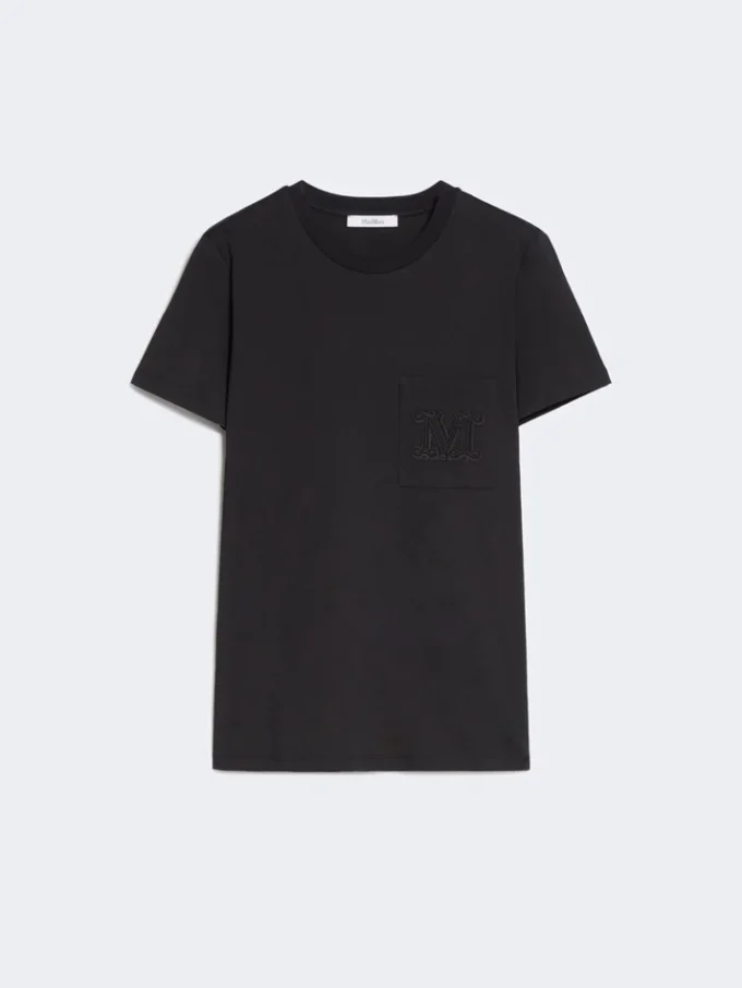 Cotton jersey t-shirt, black