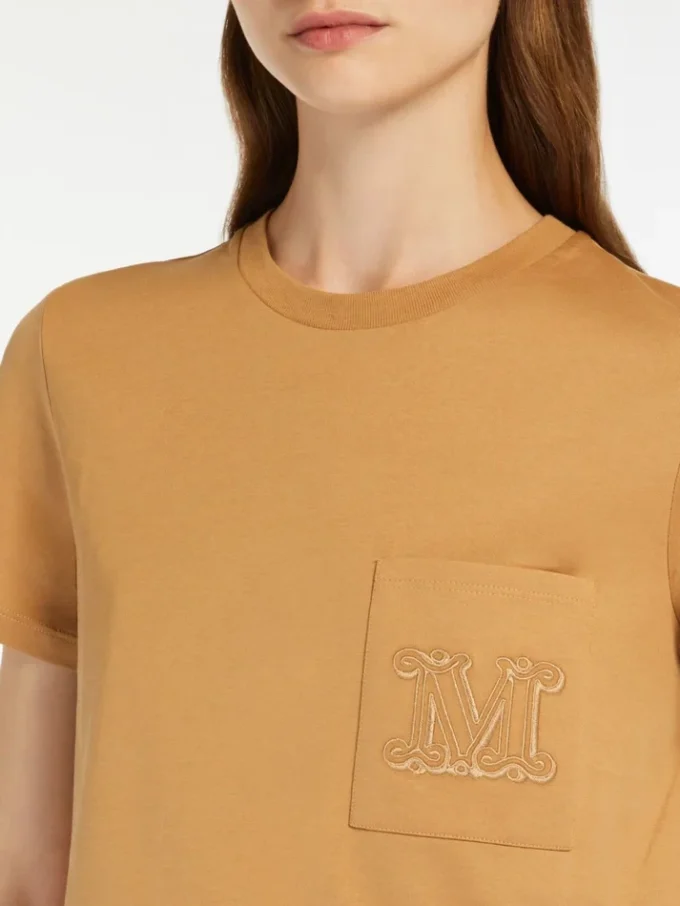 Cotton jersey t-shirt, camel
