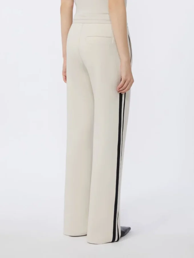 Cotton jersey trousers, ecru Cotton jersey trousers, ecru