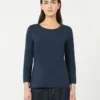 Cotton knit t-shirt, ultramarine