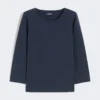 Cotton knit t-shirt, ultramarine