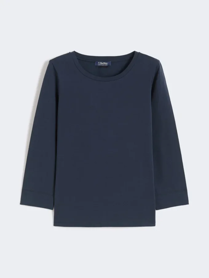 Cotton knit t-shirt, ultramarine