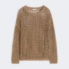 Cotton mesh jumper, desert