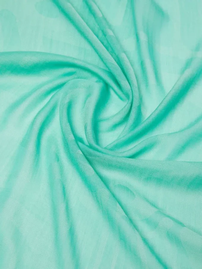 Cotton, modal and cashmere jacquard shawl, pastel green