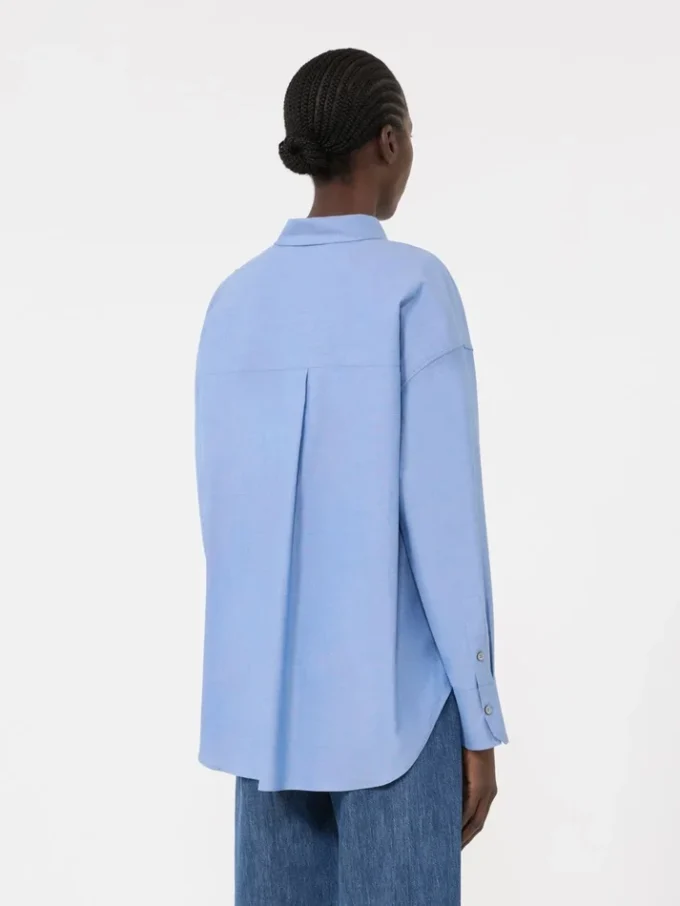 Cotton oxford shirt, light blue