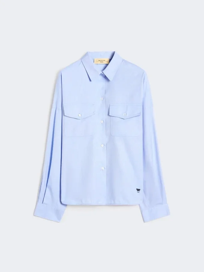 Cotton oxford shirt, light blue