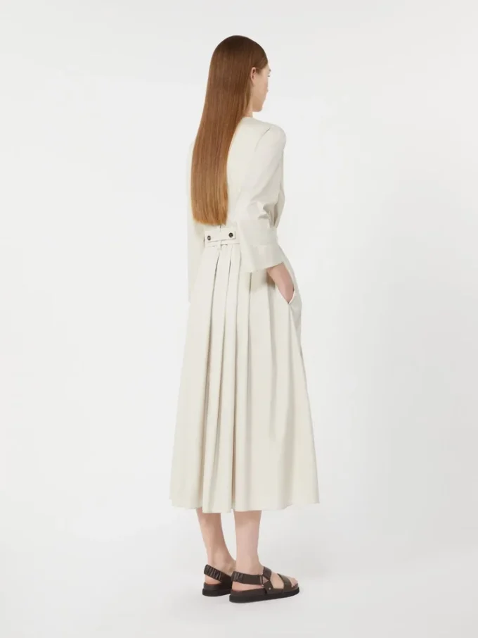 Cotton poplin dress, ice