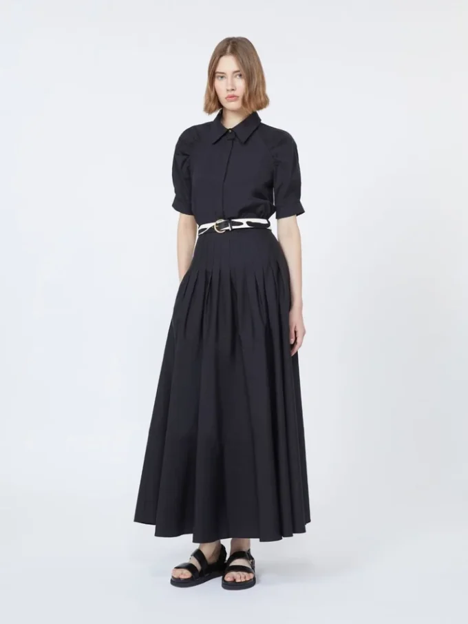 Cotton poplin shirt, black