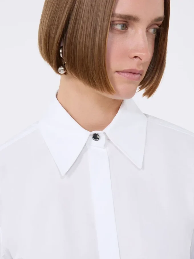 Cotton poplin shirt, optical white