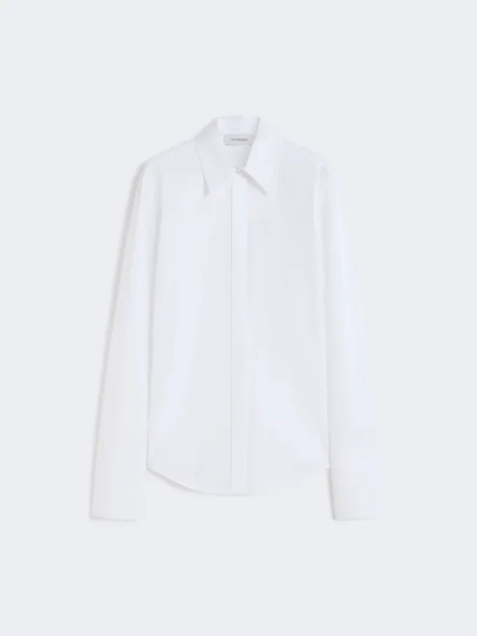 Cotton poplin shirt, optical white