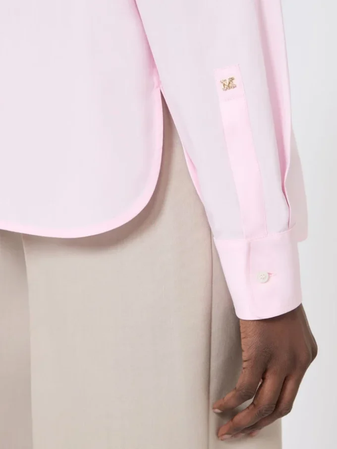 Cotton poplin shirt, pink