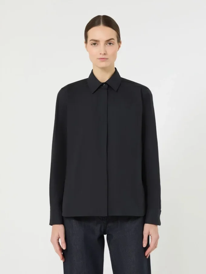 Cotton poplin shirt, ultramarine