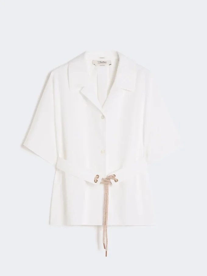 Cotton poplin shirt, white